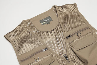 Plus Size Men's Vest Mesh Waistcoat Summer Tool Multi Pocket Work Wear Big Large Cargo Sleeveless Jacket Male Fishing Quick Dry VELNIX