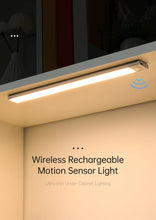 LED Motion Sensor Light Night Light Wireless USB Under Cabinet Light For Kitchen Cabinet Bedroom Wardrobe Sensor Indoor Lighting VELNIX