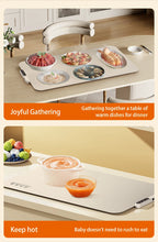 TINSOL Food Warmer Pad Foldable Silicone Heating Pad Portable Meal Cart Insulation Pad 8-Level Temperature Adjustment VELNIX