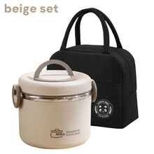 304 Stainless Steel Lunch Box 2 Layer Double Wall Thermal Food Jar, Insulated Bento Box Leakproof Lunch Container with lunch Bag VELNIX