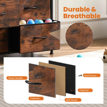 JHK Dresser For Bedroom With 9 Fabric Storage Drawer Wardrobe Tall Chest Organizer Closet Adult Kids Clothes Cabinet Furniture VELNIX