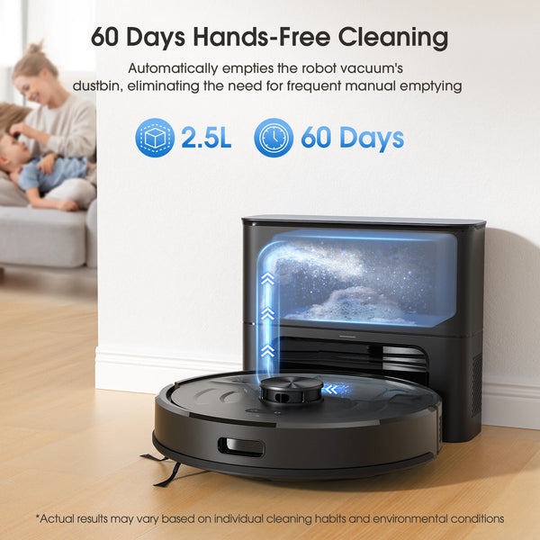 Lubluelu L20Max Self-Emptying 3-in-1 Robot Vacuum Mop - 6000Pa Suction LiDAR Navigation Large Dust Bag Hands-Free 120min Runtime DSers