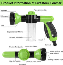 Dog Shower Sprayer 8 in 1 Pet Bath Cleaning Cat Dog Shower Gun High-pressure Hose Nozzle Foam Garden Car Animal Dog Wash Tool VELNIX