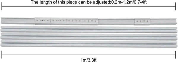 Electric Intelligent Curtain Rail, 2.16-4.2 m Curtain Rail w/Remote Control, App Control, Voice Control w/Timer, Memory Function VELNIX