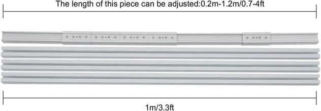 Electric Intelligent Curtain Rail, 2.16-4.2 m Curtain Rail w/Remote Control, App Control, Voice Control w/Timer, Memory Function VELNIX