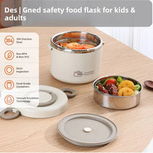 304 Stainless Steel Lunch Box 2 Layer Double Wall Thermal Food Jar, Insulated Bento Box Leakproof Lunch Container with lunch Bag VELNIX