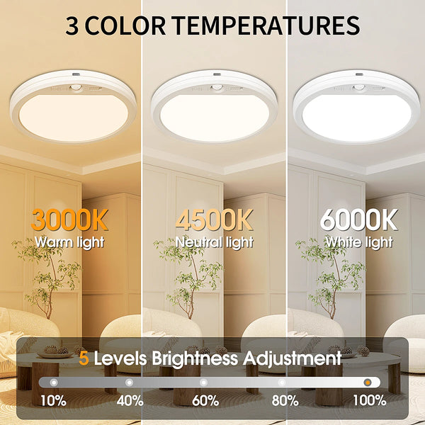 2PCS LED Motion Sensor Ceiling Light with Remote, USB Rechargeable Dimmable Magnetic Wall Lamp for Bedroom Bedside Study Room VELNIX
