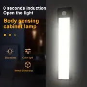 Intelligent Cabinet Light Human Body Induction Light Magnetic Suction Bedroom Bedside Wardrobe Charging Long Strip Night Light VELNIX