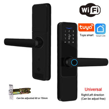 Wifi Smart Door Lock with Handle Keyless Entry Fingerprint Digital Lock Free App Remote Control Door 35-120mm VELNIX