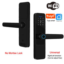 Wifi Smart Door Lock with Handle Keyless Entry Fingerprint Digital Lock Free App Remote Control Door 35-120mm VELNIX