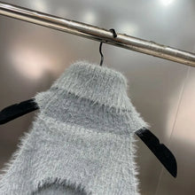 Sexy Tanks Women Knitted Hot Chic Backless Turtleneck Short Sleeveless Off Shoulder Popular Streetwear Corrugated Edge Female VELNIX