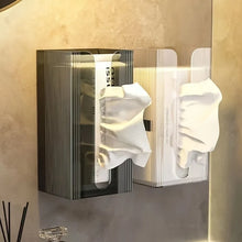 1pc Transparent Wall-Mounted Tissue Holder Multi-Functional Home Organizer Kitchen Storage Perfect for Minimalist Bathroom Decor VELNIX