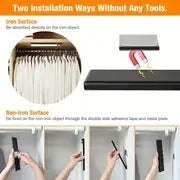 Intelligent Cabinet Light Human Body Induction Light Magnetic Suction Bedroom Bedside Wardrobe Charging Long Strip Night Light VELNIX