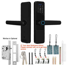 Wifi Smart Door Lock with Handle Keyless Entry Fingerprint Digital Lock Free App Remote Control Door 35-120mm VELNIX