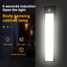 Intelligent Cabinet Light Human Body Induction Light Magnetic Suction Bedroom Bedside Wardrobe Charging Long Strip Night Light VELNIX
