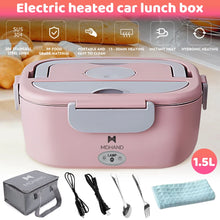 1.5L 65W Electric Lunch Box Food Warmer Portable Food Heater for Car Or Home - Leak Proof 304 Stainless Steel Liner with Cloth VELNIX