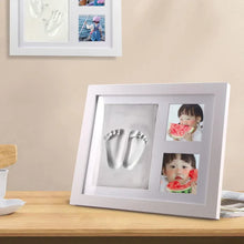1 Set Non-toxic Baby Souvenirs Baby Milestone Decor Gift Newborn Baby Hand Foot Print DIY Photo Frame With Mold Clay Imprint Kit VELNIX