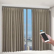 Electric Intelligent Curtain Rail, 2.16-4.2 m Curtain Rail w/Remote Control, App Control, Voice Control w/Timer, Memory Function VELNIX