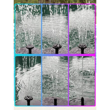 Floating Solar Fountain Pump with 6 Nozzles, Solar Powered Bird Bath Water Fountain for Garden Patio Pond Pool Outdoor Decor VELNIX