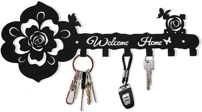 Decorative Metal Key Holder, Wall Mounted key hooks for home Hanging Artwork Storage Rack Metal Wall Hanging Iron Art Artwork VELNIX