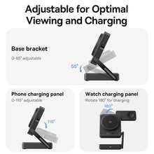 Baseus 3 in 1 Magnetic Wireless Charger Qi2.2 25W Fast Charging For iPhone 17 16 15 14 Apple Watch Earbuds AirPods Pro iWatch VELNIX