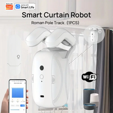 1/2pcs Smart WiFi Curtain Robot with Wi-Fi Gateway, APP Remote Control,  Automatic Opening Hand Pull Start，Compatible with Alexa VELNIX