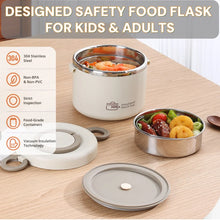 304 Stainless Steel Lunch Box 2 Layer Double Wall Thermal Food Jar, Insulated Bento Box Leakproof Lunch Container with lunch Bag VELNIX