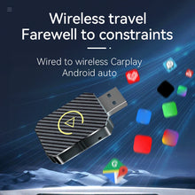 Wireless Carplay Android Auto Adapter Plug&Play USB Car Dongle Wireless Dongle for OEM Wired CarPlay/Andriod Auto Cars VELNIX