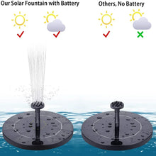 Floating Solar Fountain Pump with 6 Nozzles, Solar Powered Bird Bath Water Fountain for Garden Patio Pond Pool Outdoor Decor VELNIX