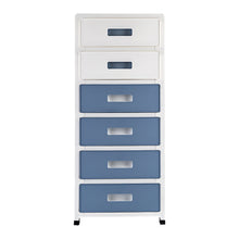 6 Tier Drawer Cabinet Plastic Drawer Tower Drawer Desktop Organizer For Kitchen Bathroom Living Room Bedroom Office 35*26*83.5cm VELNIX