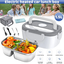 1.5L 65W Electric Lunch Box Food Warmer Portable Food Heater for Car Or Home - Leak Proof 304 Stainless Steel Liner with Cloth VELNIX