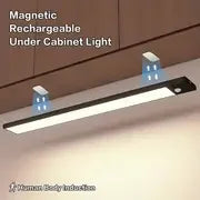 Intelligent Cabinet Light Human Body Induction Light Magnetic Suction Bedroom Bedside Wardrobe Charging Long Strip Night Light VELNIX