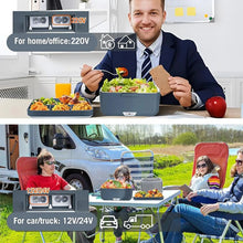 TINSOL New 3.5L Electric Heated Lunch Box No Water Refillable Food Heated Lunch Box Car Work Lunch Heater 90W Fast Heating VELNIX