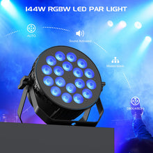 U'King 4PCS 18X8W RGBW LED Par Light DMX512 Disco Light 4IN1 LED Stage Light Effect DJ Equipment for Wedding Bar KTV Party VELNIX