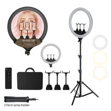 SH Upgrade 18inch Ring Light  Selfie LED Video Lamp With Tripod Stand Phone Clip For YouTube Live Light Photo Photography Studio VELNIX