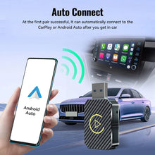 Wireless Carplay Android Auto Adapter Plug&Play USB Car Dongle Wireless Dongle for OEM Wired CarPlay/Andriod Auto Cars VELNIX
