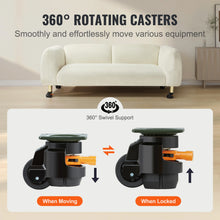 SucceBuy 4 Pcs Leveling Casters Heavy Duty Swivel Caster Wheels with Handle Design Height Adjustable Feet for Workbench Machine VELNIX