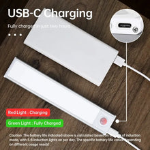 LED Motion Sensor Light Night Light Wireless USB Under Cabinet Light For Kitchen Cabinet Bedroom Wardrobe Sensor Indoor Lighting VELNIX