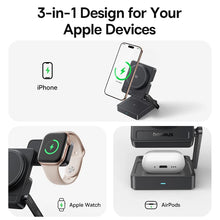 Baseus 3 in 1 Magnetic Wireless Charger Qi2.2 25W Fast Charging For iPhone 17 16 15 14 Apple Watch Earbuds AirPods Pro iWatch VELNIX
