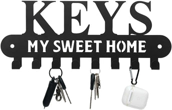Decorative Metal Key Holder, Wall Mounted key hooks for home Hanging Artwork Storage Rack Metal Wall Hanging Iron Art Artwork VELNIX
