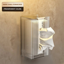1pc Transparent Wall-Mounted Tissue Holder Multi-Functional Home Organizer Kitchen Storage Perfect for Minimalist Bathroom Decor VELNIX