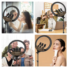SH Upgrade 18inch Ring Light  Selfie LED Video Lamp With Tripod Stand Phone Clip For YouTube Live Light Photo Photography Studio VELNIX