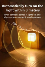 PIR Motion Sensor LED Night Light USB Rechargeable Night Lamp for Bedroom Staircase Hallway Wardrobe Closet Cabinet Lighting VELNIX
