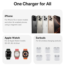 Baseus 3 in 1 Magnetic Wireless Charger Qi2.2 25W Fast Charging For iPhone 17 16 15 14 Apple Watch Earbuds AirPods Pro iWatch VELNIX