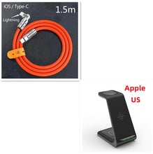 3 In 1 Fast Charging Station Wireless Charger Stand Wireless Quick Charge Dock For Phone Holder VELNIX