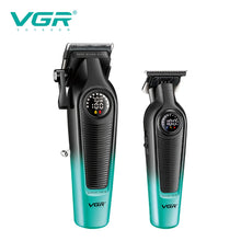 VGR Men'S Electric Hair Clipper and Trimmer Set, Professional Barber Kit with LCD Display, USB Rechargeable Battery, Model V-196&V-996, Green Color, Perfect Gift for Husband, Father, Friend on Holidays, Anniversaries, Birthdays VELNIX