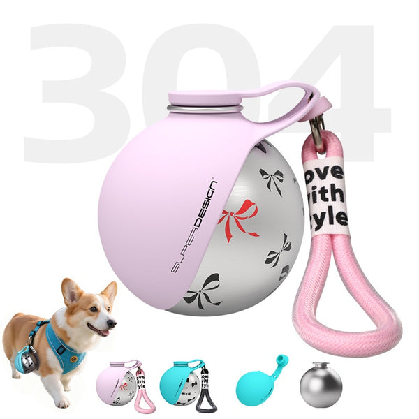 Creative Portable Outdoor Pet Stainless Steel Water Cup Small Dog Water Bottle Convenient Dog Drink Dispenser Puppy Travel Portable Water Bowl Pet Products VELNIX